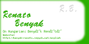 renato benyak business card